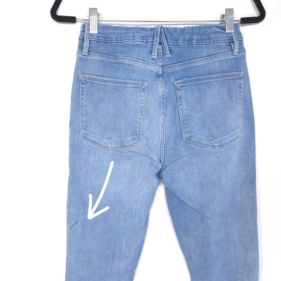 GOOD AMERICAN Size 6/28‎ Jeans GOOD WAIST Crop Raw Edge GWCFH367T Blue 352 - Picture 11 of 16